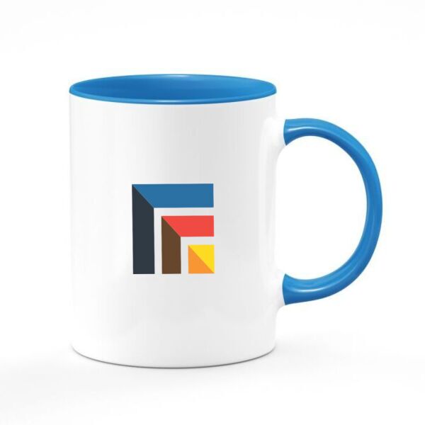 Two-Tone Blue & White Ceramic 11 Oz Mug – Perfect Gift or Everyday Cup Thumbnail