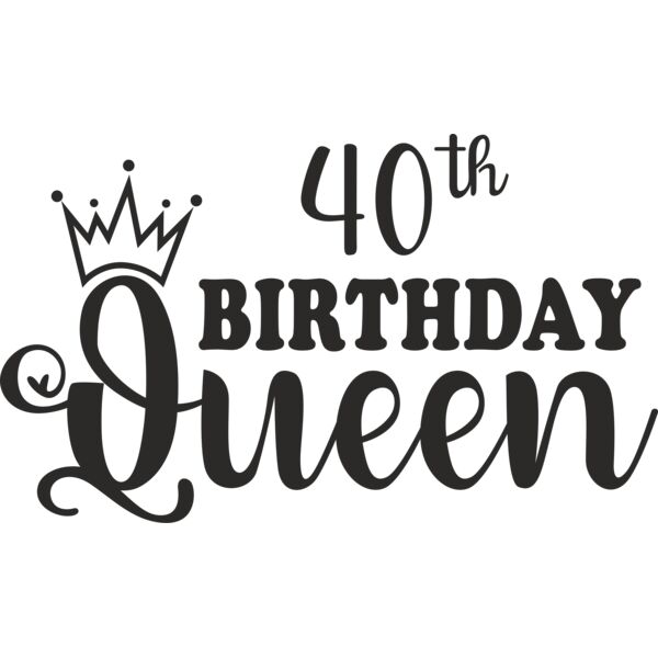 TSHIRT   BIRTHDAY QUEEN   BLACK Thumbnail