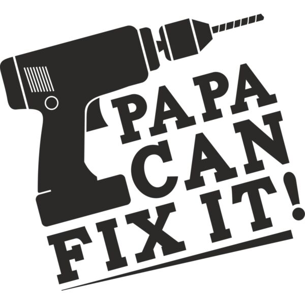 TSHIRT   PAPA CAN FIX IT   BLK Thumbnail